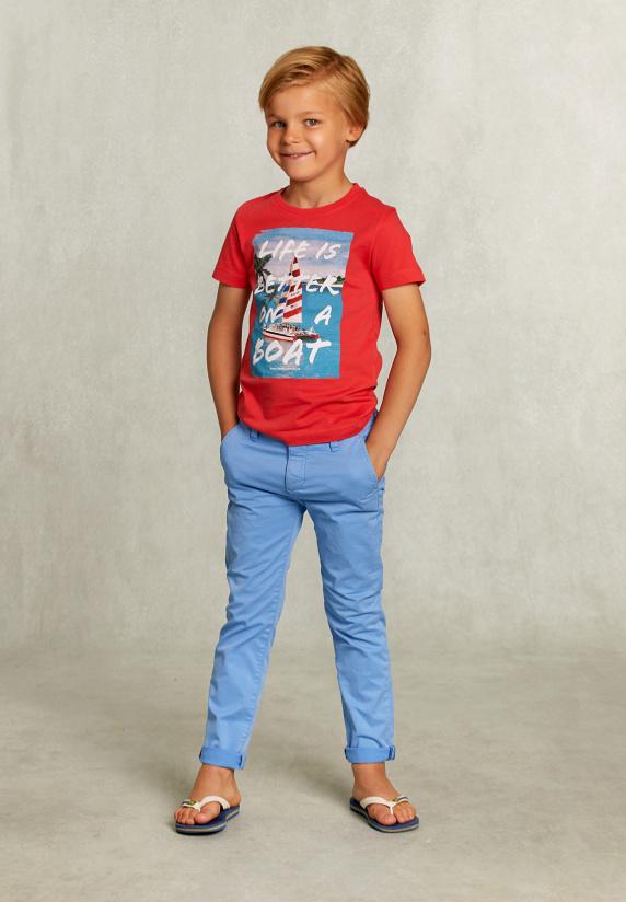 River Woods Normal Fit Basic T-shirt Pomegranate