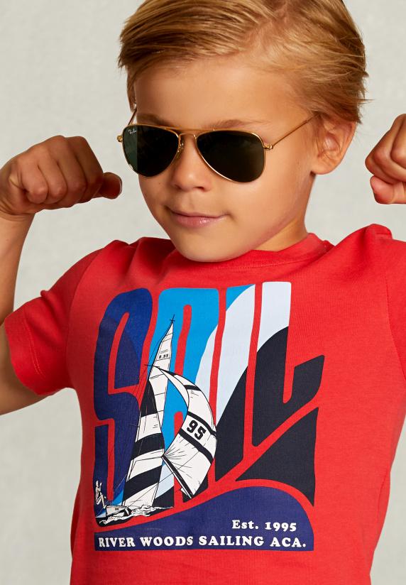 River Woods Normal Fit Basic T-shirt Pomegranate