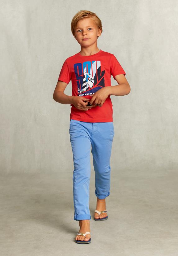 River Woods Normal Fit Basic T-shirt Pomegranate