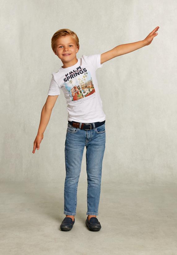 River Woods Normal Fit Basic T-shirt Wit