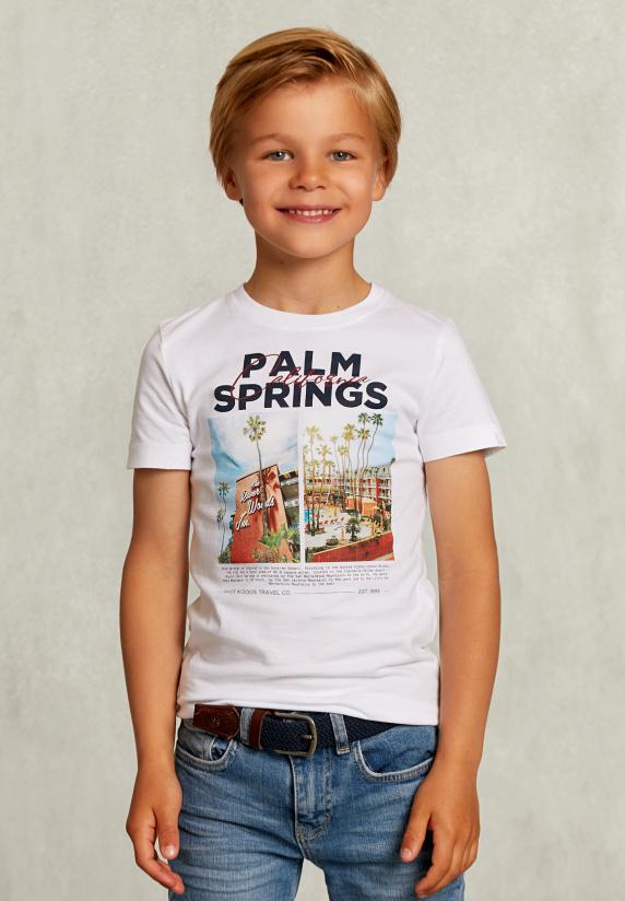 river woods Normal fit basic T-shirt wit