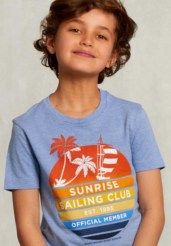 River Woods Normal Fit T-shirt Blue Gin