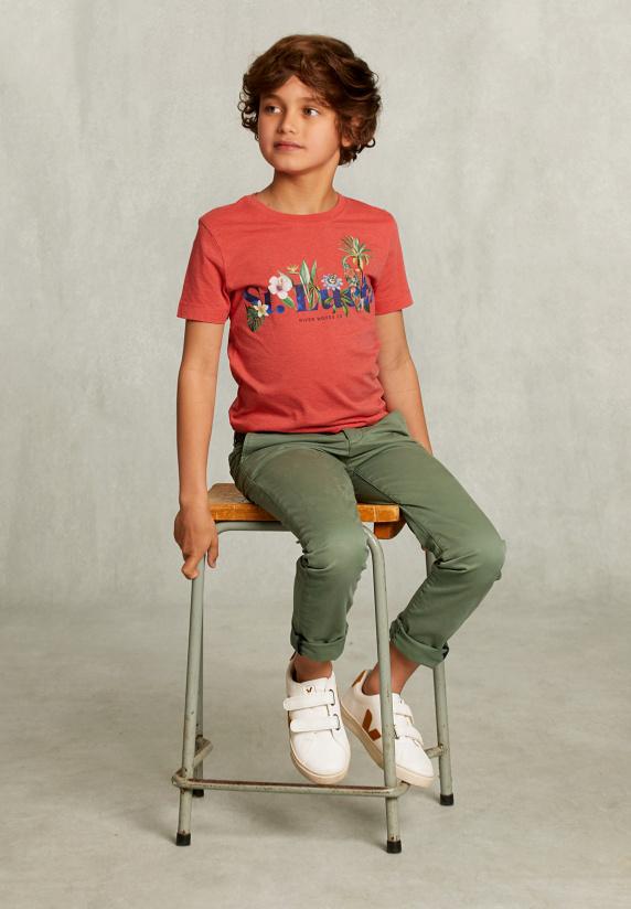 River Woods Normal Fit T-shirt Dark Cosmopolitan