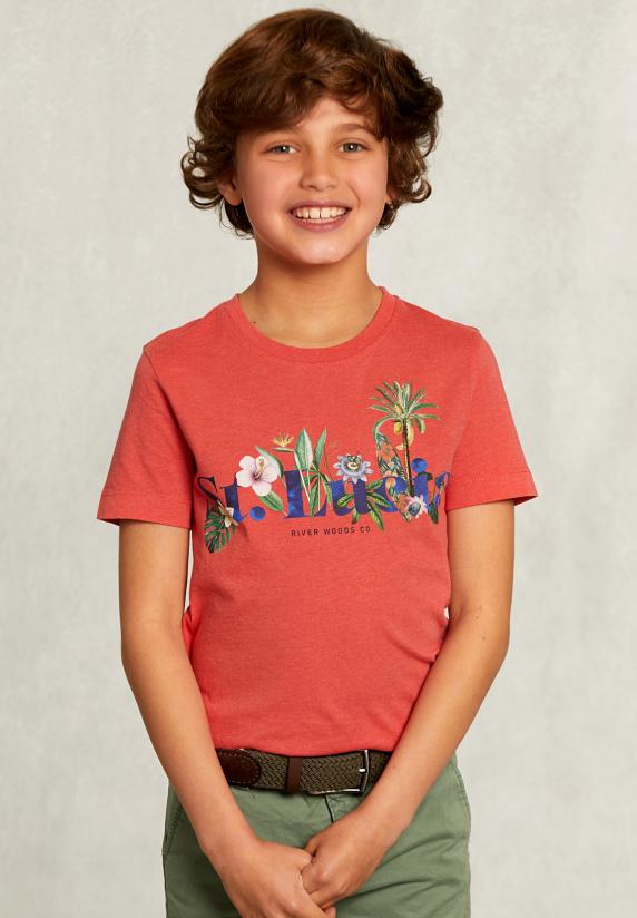 river woods Normal fit T-shirt dark cosmopolitan