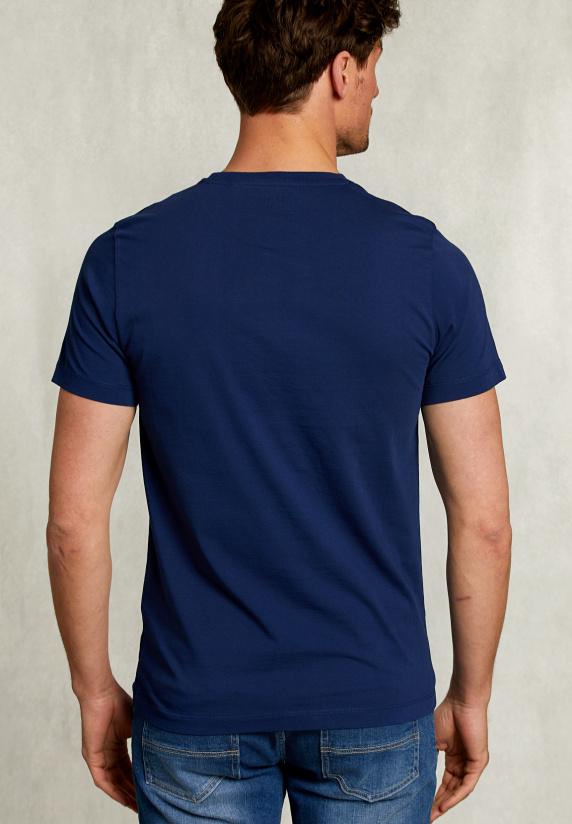 River Woods Normal Fit T-shirt Oxford Blauw