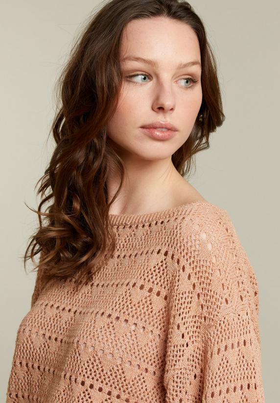 River Woods Oranje Ajourtrui Met Pofmouwen