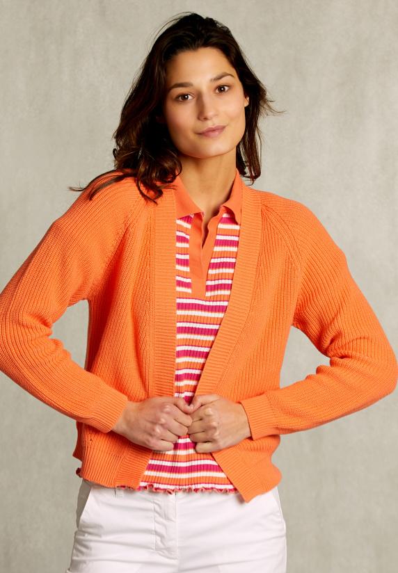 River Woods Oranje Basic V-hals Cardigan