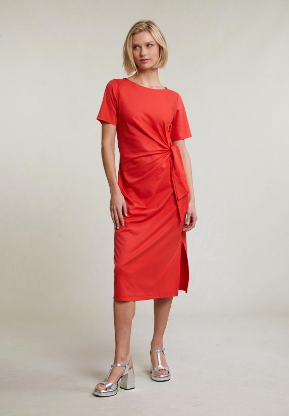 river woods Oranje jerseyjurk korte mouwen