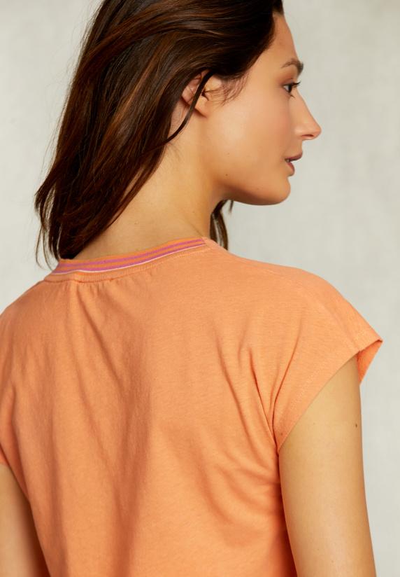 River Woods Oranje Katoenen Mouwloze T-shirt