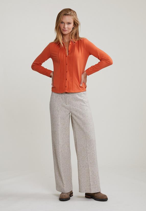 River Woods Oranje Klassieke T-shirt Lange Mouwen