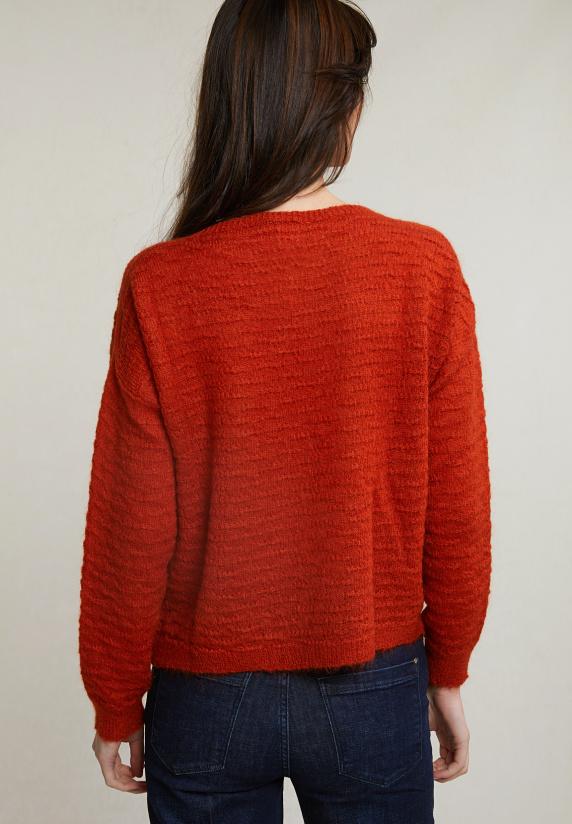 River Woods Oranje Mohair Trui Ronde Hals