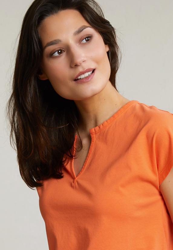 River Woods Oranje Mouwloze V-hals T-shirt