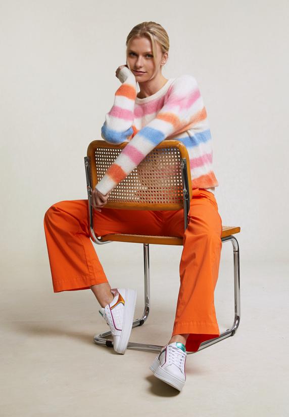 River Woods Oranje Rechte Stretch Broek