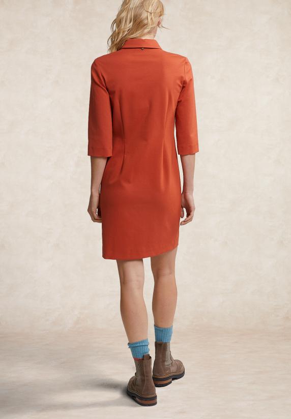 River Woods Oranje V-hals Jurk 3/4 Mouwen