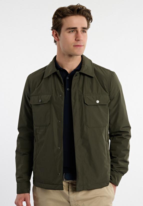 river woods Overshirt jasje opgestikte zakken kaki