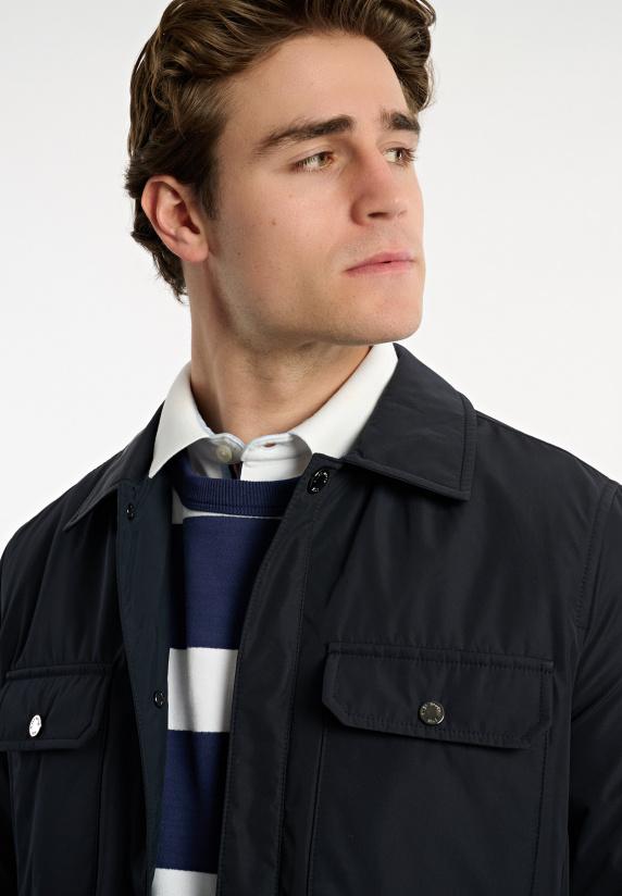River Woods Overshirt Jasje Opgestikte Zakken Navy