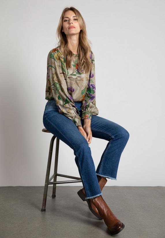 river woods Oversized slipoverblouse in multi