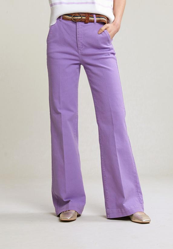 River Woods Paarse Klassieke Stretch Broek