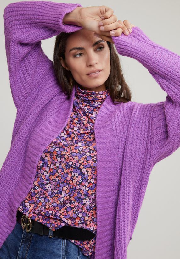 River Woods Paarse Korte V-hals Cardigan