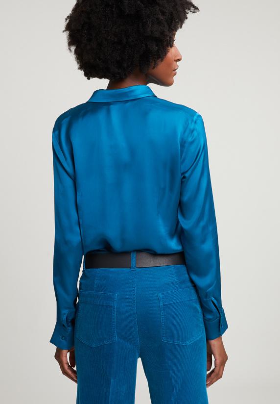 River Woods Petrol Klassieke Blouse