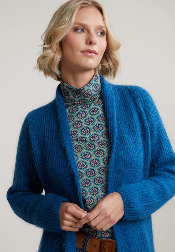 River Woods Petrol Lange Cardigan Lange Mouwen