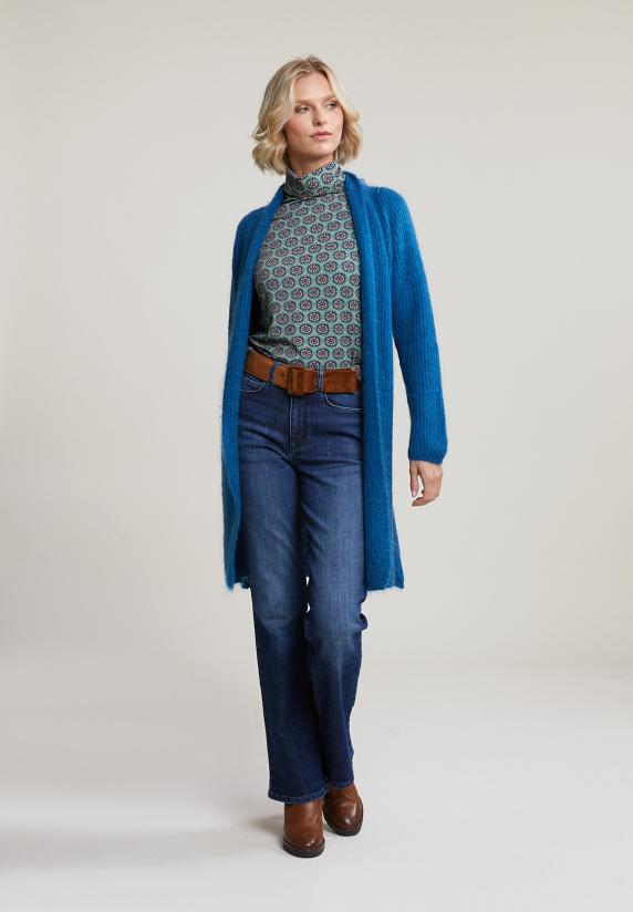 River Woods Petrol Lange Cardigan Lange Mouwen