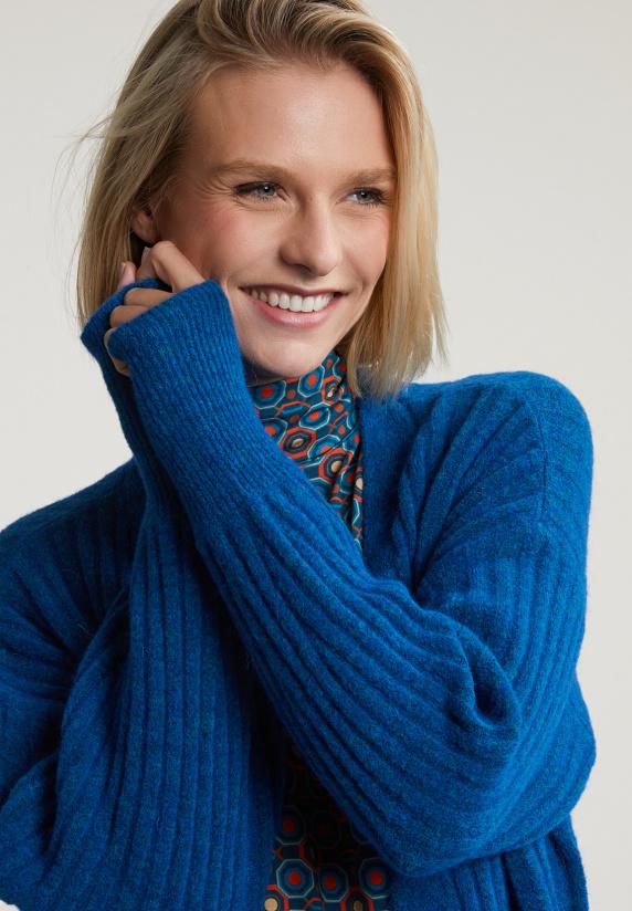 River Woods Petrol Wollen V-hals Cardigan