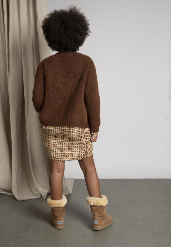 River Woods Rechte Jurk In Viscose In Bruin