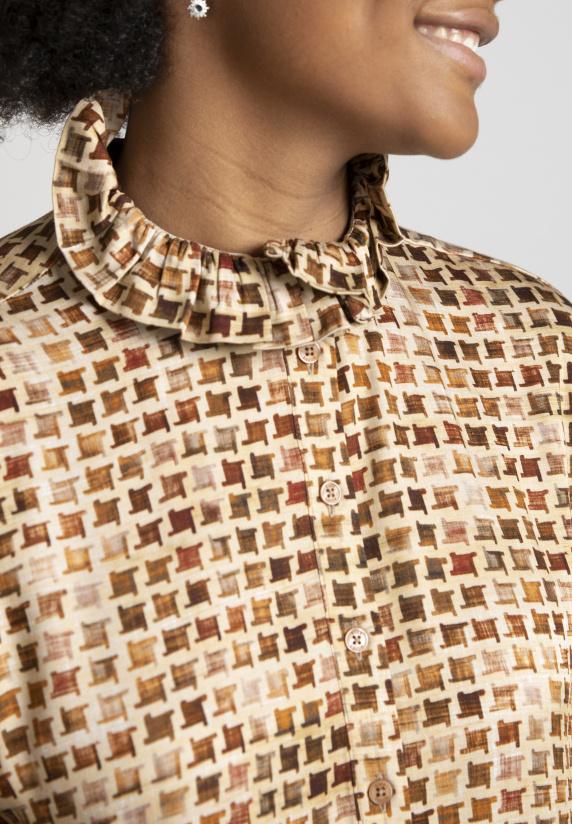 River Woods Rechte Jurk In Viscose In Bruin