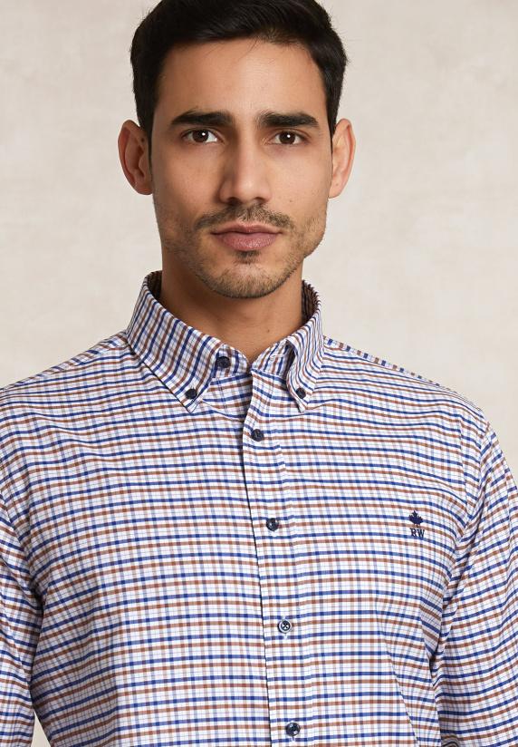 River Woods Regular Fit Comfort Stretch Hemd Multi