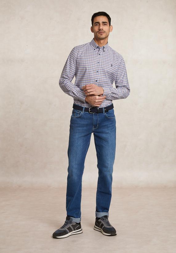 River Woods Regular Fit Comfort Stretch Hemd Multi