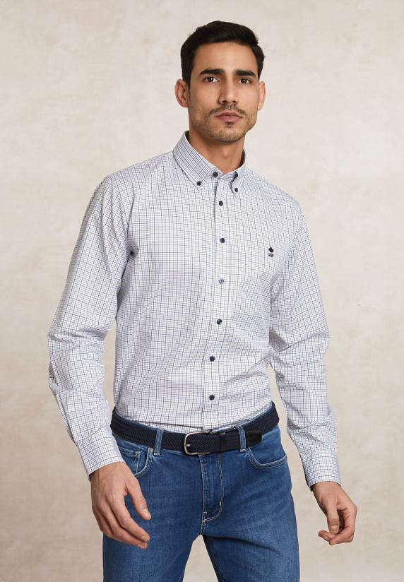 river woods Regular fit geruit hemd multi