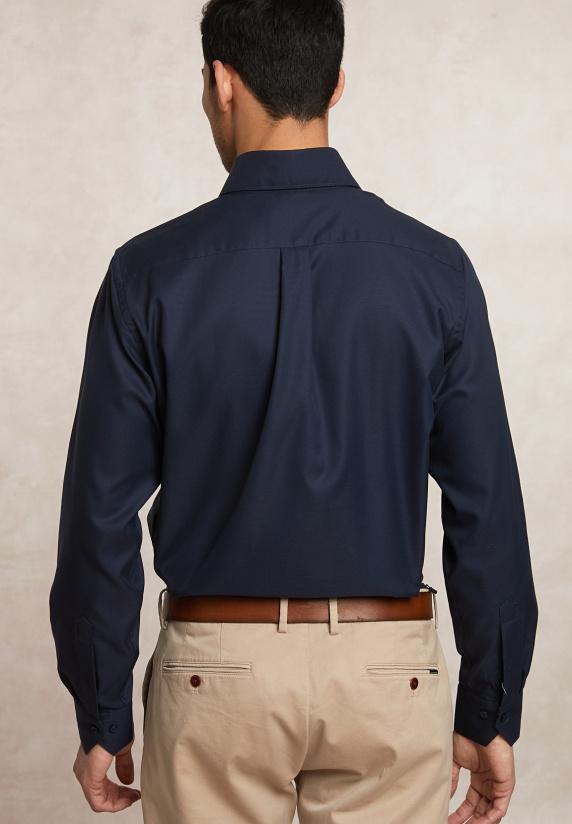 River Woods Regular Fit Katoenen Hemd Blauw