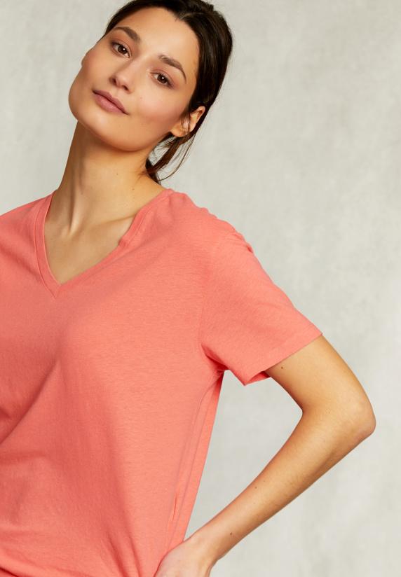 River Woods Rode Basic V-hals T-shirt