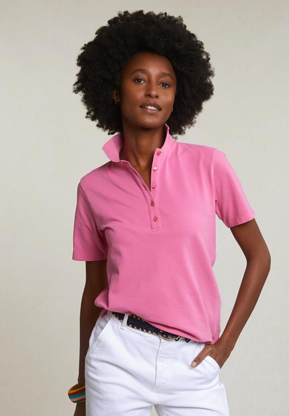 river woods Roze basic klassieke polo korte mouwen