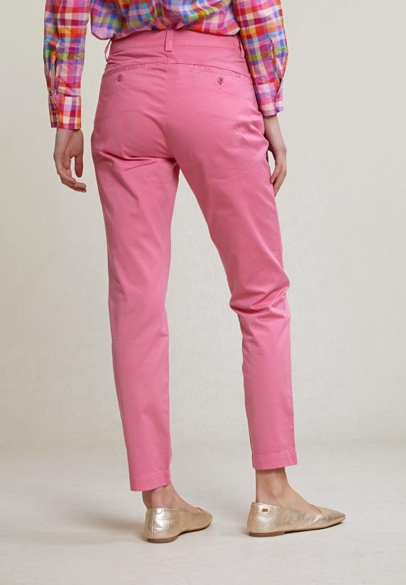 River Woods Roze Basic Stretch Broek