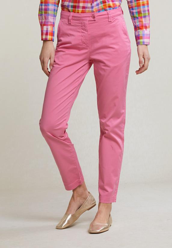 River Woods Roze Basic Stretch Broek