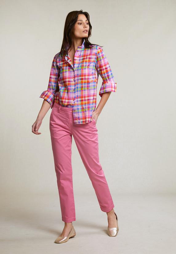 River Woods Roze Basic Stretch Broek