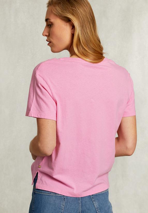 River Woods Roze Basic V-hals T-shirt