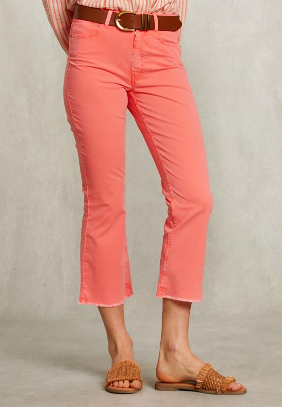 River Woods Roze Cropped Flare Broek