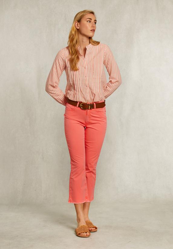 river woods Roze cropped flare broek