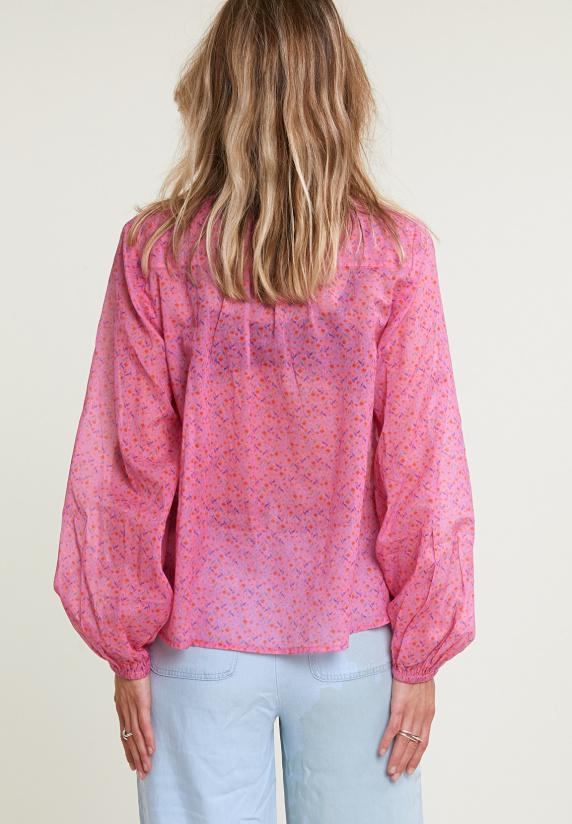 River Woods Roze Fantasie V-hals Blouse