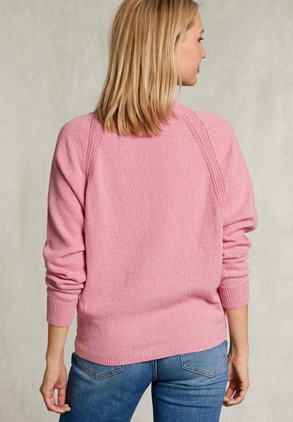 River Woods Roze Raglan V-hals Trui