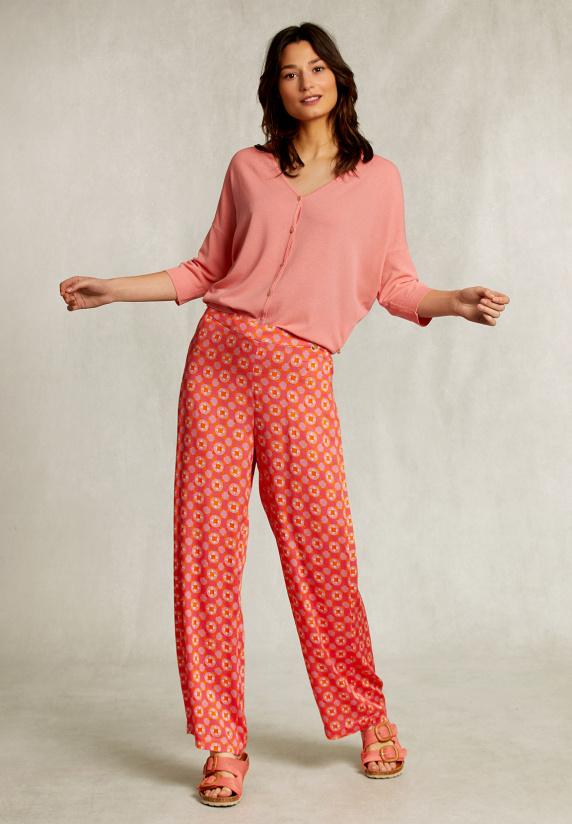 River Woods Roze V-hals Cardigan 3/4 Mouwen