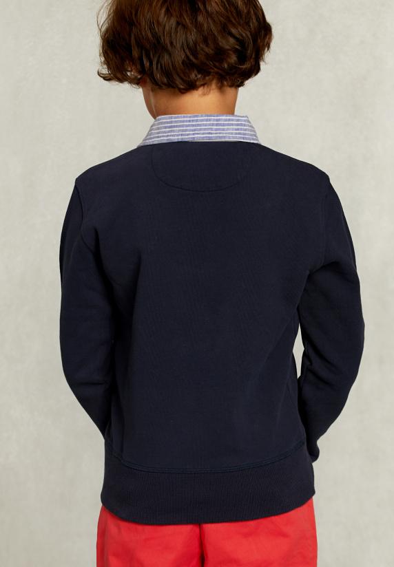 River Woods Rugby Trui Opgestikte Zak Navy