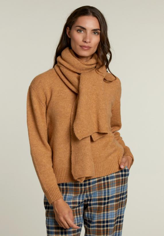 River Woods Safraan Effen Trui Ronde Hals