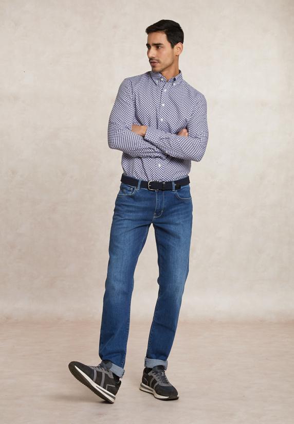 River Woods Sim Fit Fantasiehemd Multi