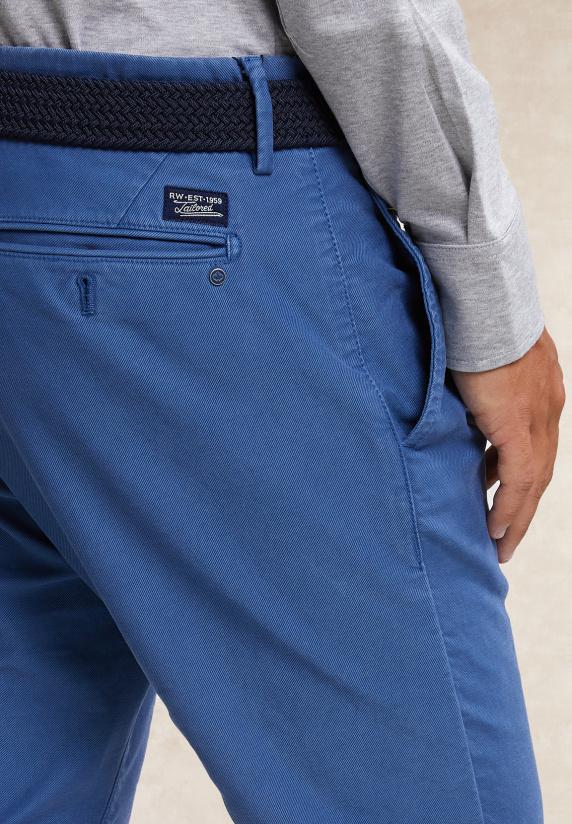 River Woods Slim Fit Basic Chinobroek Denim