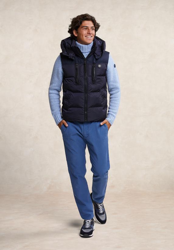 River Woods Slim Fit Basic Chinobroek Denim