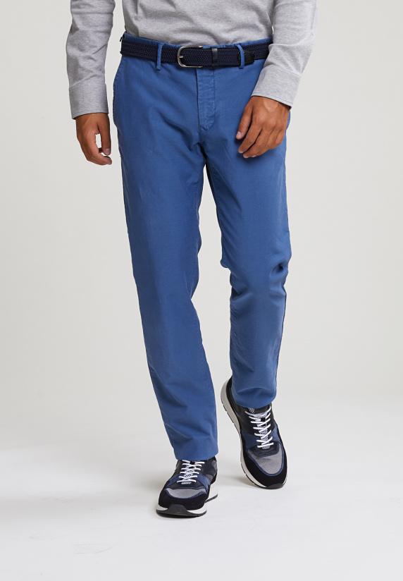 River Woods Slim Fit Basic Chinobroek Denim